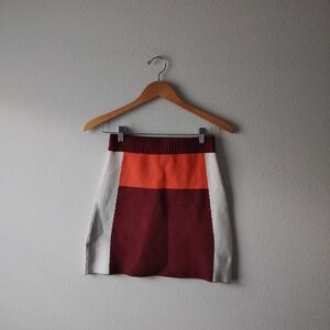 Urban Outfitters Knit Color Block Mini Skirt